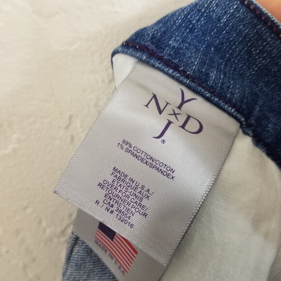 NYDJ Lift Tuck Technology Cropped Jeans Stretch Blue Size 14 - Picture 5 of 6